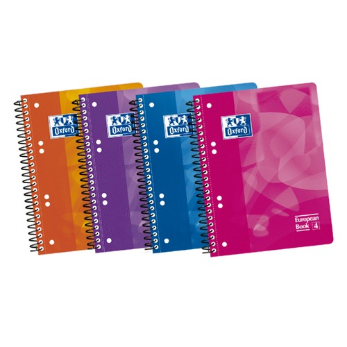 Cuaderno A5 con cuadrícula de 5x5mm y 120 hojas de 90 g OXFORD European book 4.