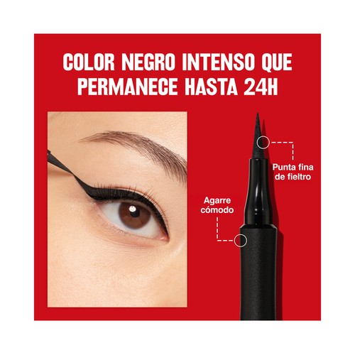 REVLON Colorstay sharp line  tono 001 negro azabache Delineador de ojos líquido, resistente al agua.