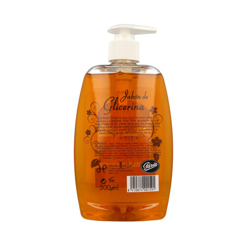 PARDO Jabón de manos hidratante con glicerina PARDO 500 ml.