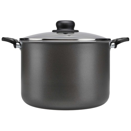 Olla de aluminio con tapa de vidrio e nterior antiadherente 24 cm. Vitro ESSENTIAL.