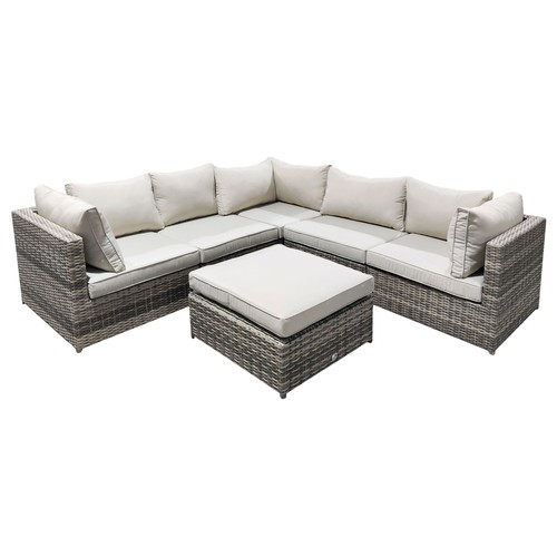 Conjunto jardín modular 6 piezas KACTUS REPUBLIC MILÁN 1 sillón rinconero y 1 mesa.