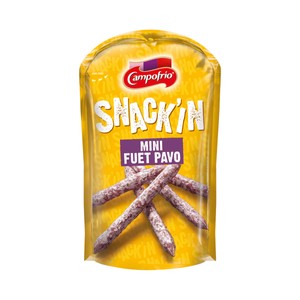 Imagen de CAMPOFRÍO Mini fuet de pavo, ideal para tomarlo como snack CAMPOFRÍO Snack´in 50 g.