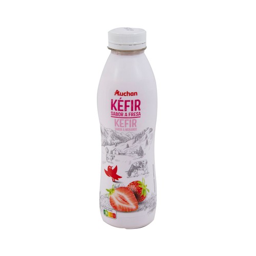AUCHAN Kefir líquido sabor fresa Botella de 486ml. Producto Alcampo