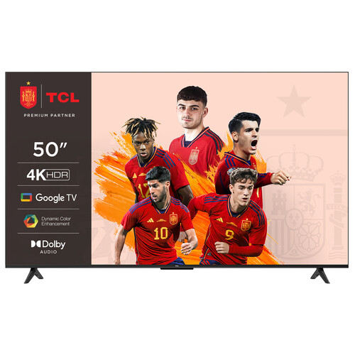 Televisión 127 cm (50) LED TCL 50P635 4K, HDR10, SMART TV, WIFI, BLUETOOTH, TDT T2, USB reproductor, 3HDMI, 60HZ.