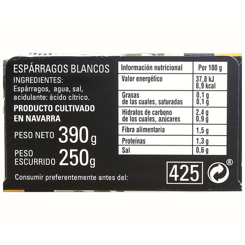 FERBA Espárragos blancos 6-12 piezas FEBRA 250 g.
