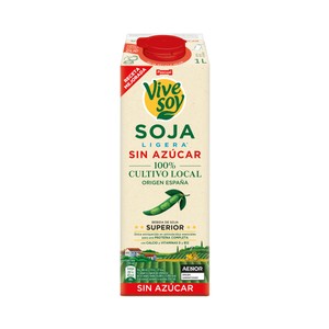 VIVESOY de Pascual Bebida vegetal ligera de soja, sin azúcar 1 l.