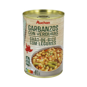 PRODUCTO ALCAMPO Garbanzos con verduras PRODUCTO ALCAMPO lata de 440 g.