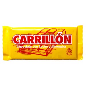 Imagen de CARRILLÓN Chocolate con leche y almendras elaborado sin gluten tableta de 100 g.