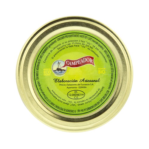 CAMPEADOR Caballa de Andalucìa, filetes en aceite de oliva virgen extra ecológica CAMPEADOR 135 g