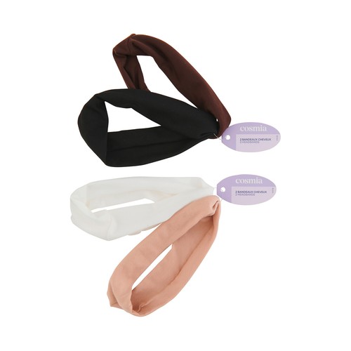COSMIA Cintas anchas para cabello 2 uds.