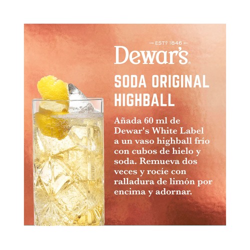 DEWARS White label Whisky blended escocés botella 1.75 l.