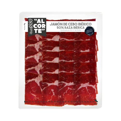 Jamón de cebo ibérico (50% raza ibérica), cortado en tapas y envasado al vacio BOADAS 1880 Al corte 90 g.