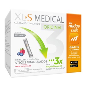 XLS Medical Complemento Alimenticio para el Tratamiento y Control General del Exceso de Peso 90 Sticks.