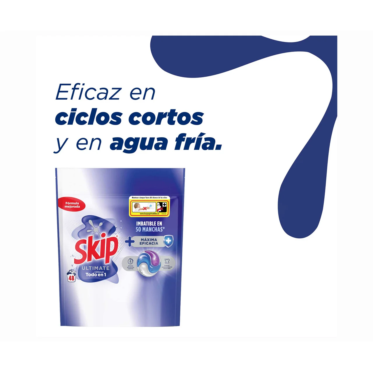 Detergente en cápsulas 48 lavados máxima eficacia