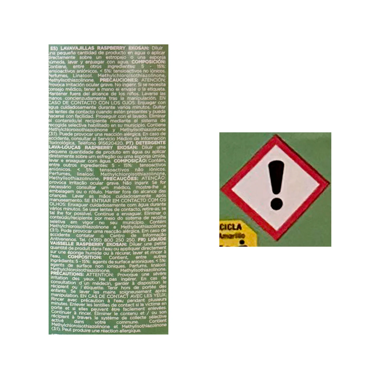 Detergente lavavajillas a mano aroma limón 800 ml.