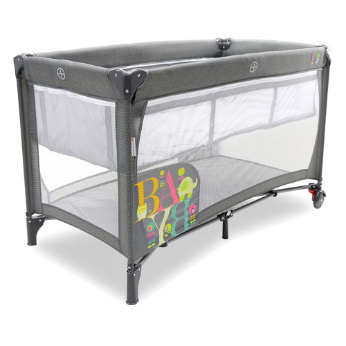 Cuna de viaje color gris, ASALVO SMOOTH Baby.