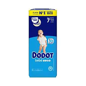 DODOT Bebé seco Pañales para bebé, talla 7 60 uds.