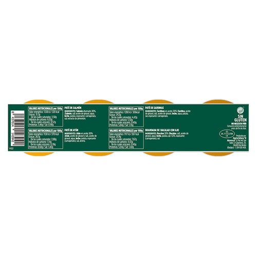 IBERITOS Paté surtido lata 25 gr pack de 4 ud.