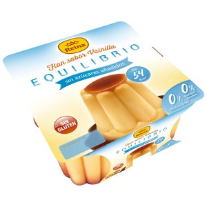 Imagen de REINA Flan de vainilla sin azúcares añadidos REINA pack de 4 uds de 100 gr