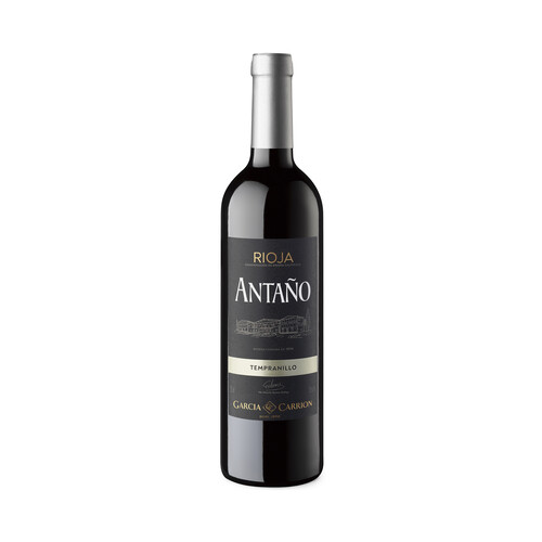 Vino tinto con denominación de origen calificada Rioja ANTAÑO botella de 75 centilitros