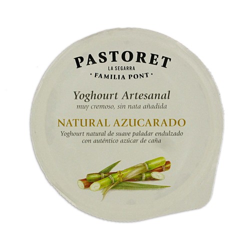 PASTORET Yogur cremoso artesanal, natural azucarado  125 g.
