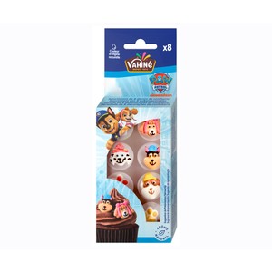 VAHINE Decoración comestible de la patrulla canina 8 uds.