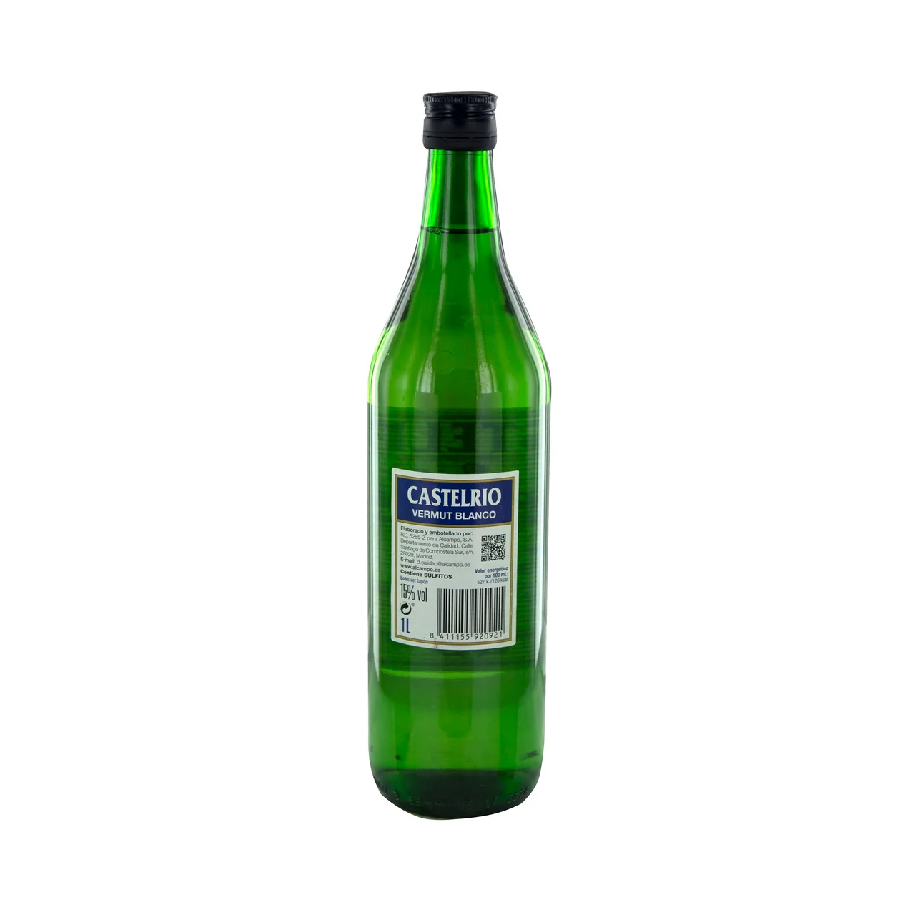 Vermut blanco elaborado en España botella de 1 l.