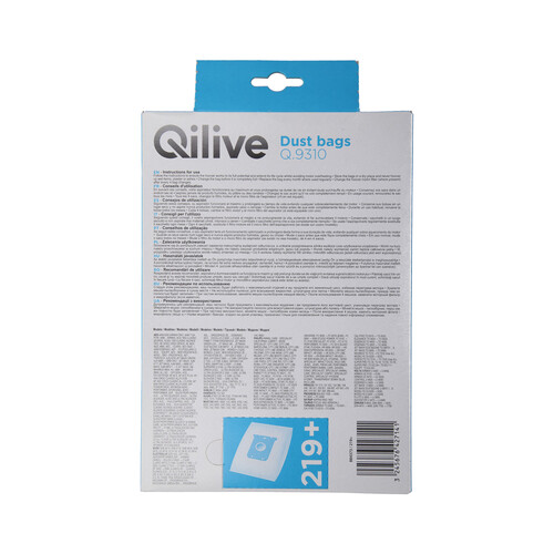 Pack de 4 bolsas de aspirador PRODUCTO ALCAMPO Nº219+ (QILIVE Q.9310).