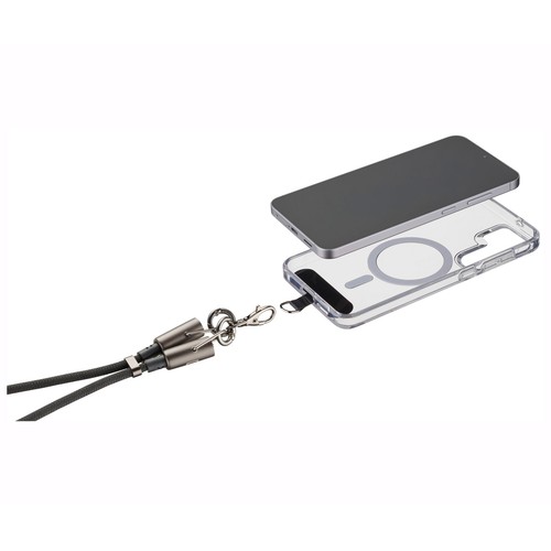 Cable colgante y de carga CELLULARLINE USBDATALACEC2CK, diseño cable usb-c a usb-c, carga rapida
