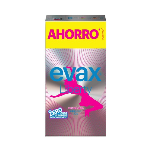 EVAX Compresas normal con alas EVAX Liberty 22 uds.