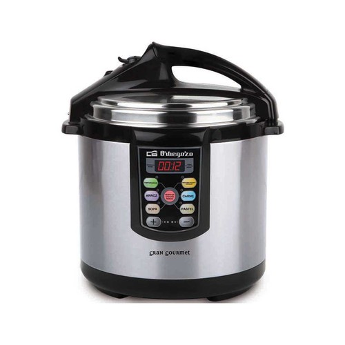 Olla programable ORBEGOZO HPE6075, capacidad 6L, temporizador, pantalla digital, 1000W.