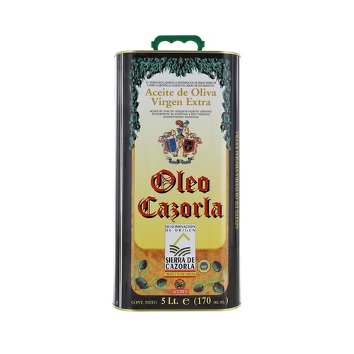 OLEO CAZORLA Aceite de oliva virgen extra D.O.P Sierra de Cazorla lata de 5 l.