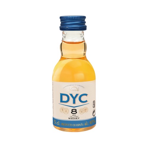DYC Whisky finest old nacional 8 años botella 5 cl.