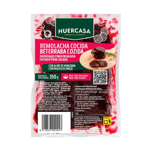 HUERCASA Remolacha marinada 350 g.