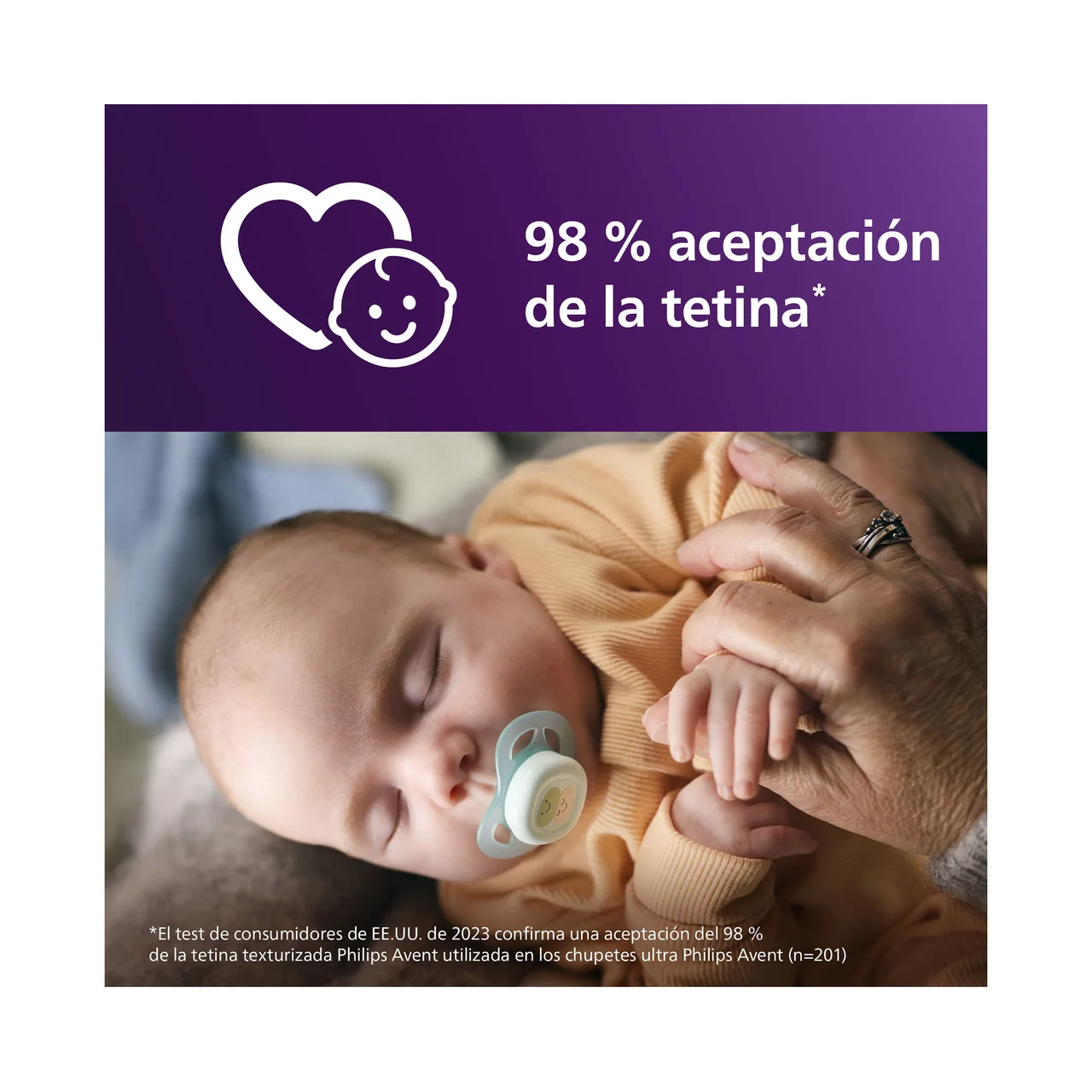 Ultra start de Philips Chupetes de 0 a 2 meses, con tetina con diseño ortodóntico 2 uds.
