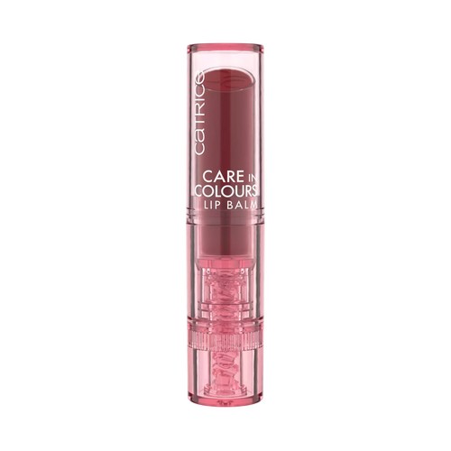 CATRICE Care in colours tono 050 Wild rebel Bálsamo labial hidratante y acabado brillante frambuesa oscuro.