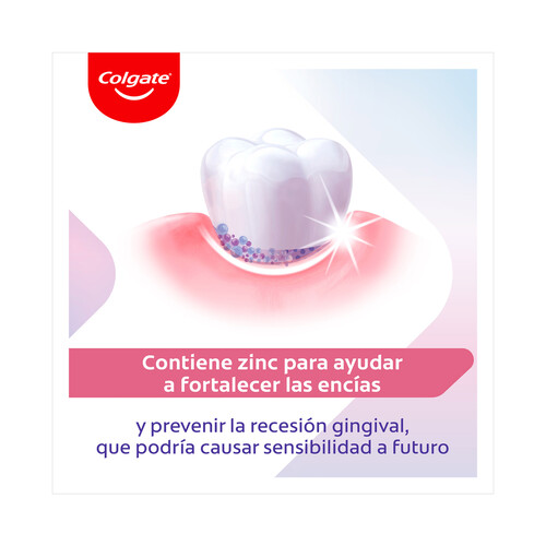 COLGATE Sensitive Pasta de dientes con flúor y que ayuda a mejorar el esmalte, especial dientes sensibles 2 x 75 ml.