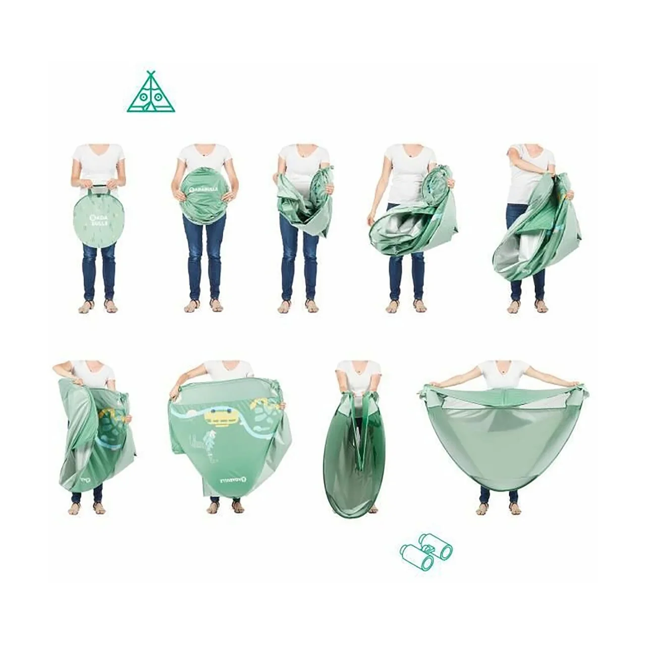 Tienda anti UV verde safari, BABYMOOV.