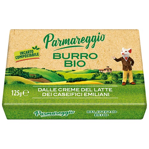 PARMAREGGIO Burro bio Pastilla de mantequilla ecológica 125 g.