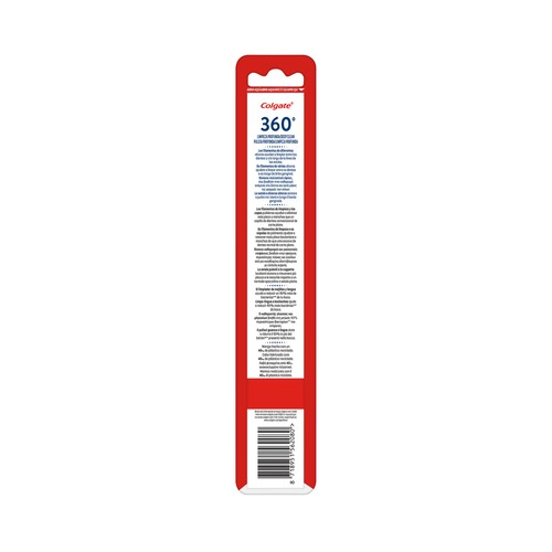 COLGATE 360º Deep clean Cepillo de dientes medio, para limpieza interdental y de encías.