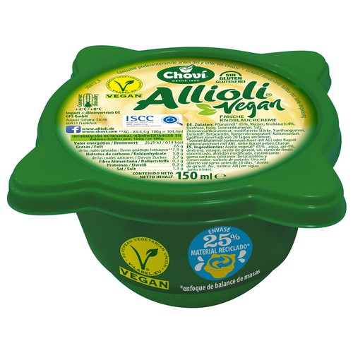 CHOVI Salsa alioli vegana CHOVI 150 ml.