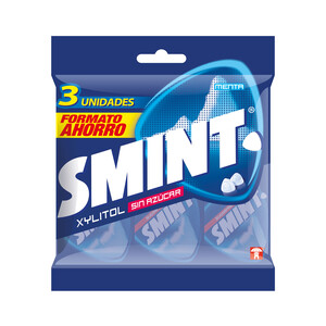 SMINT Caramelos comprimidos de menta sin azúcar SMINT 3 x 8 g.