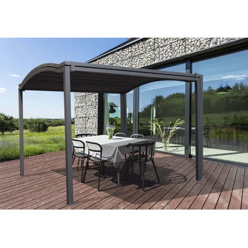 Cenador extensible, material acero y poliéster 2,95/5,70x3,03x2,33 m, GARDENSTAR.