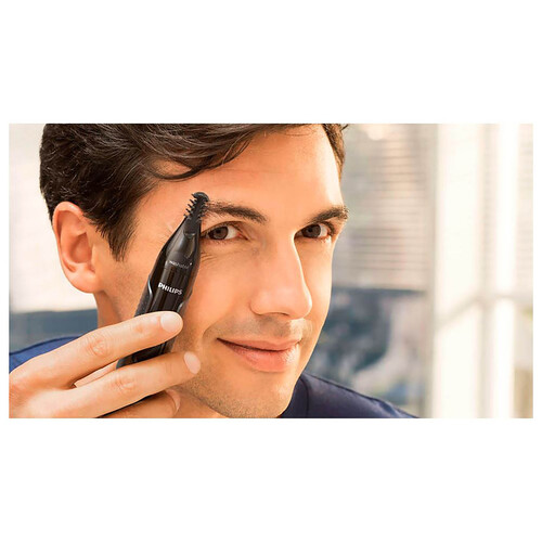 Recortador para nariz, orejas, cejas PHILIPS NT3650/16, 2 peines-guía, pila AA.