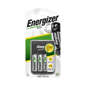 Imagen de Cargador de pilas del tipo AA/AAA + 4 pilas del tipo AA 1300 mAh, carga por Usb,  ENERGIZER.