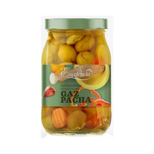 EXCELENCIA Aceitunas verdes manzanilla gazpacha EXCELENCIA frasco de 800 g