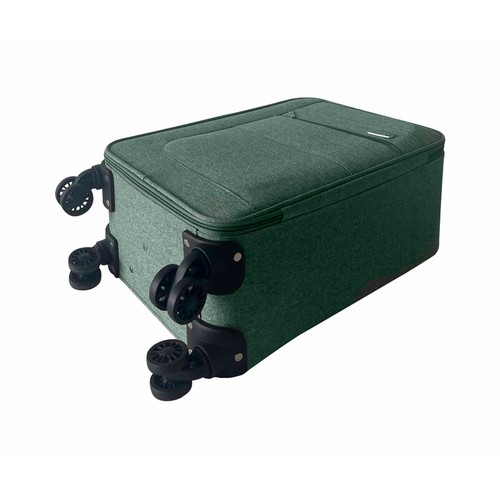 Maleta de cabina flexible con 8 ruedas, color verde, 55 cm AIRPORT ALCAMPO.