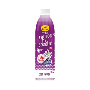 REINA Yogur líquido para beber con frambuesas, arádanos y mora, elaborado sin gluten 1.5 l.