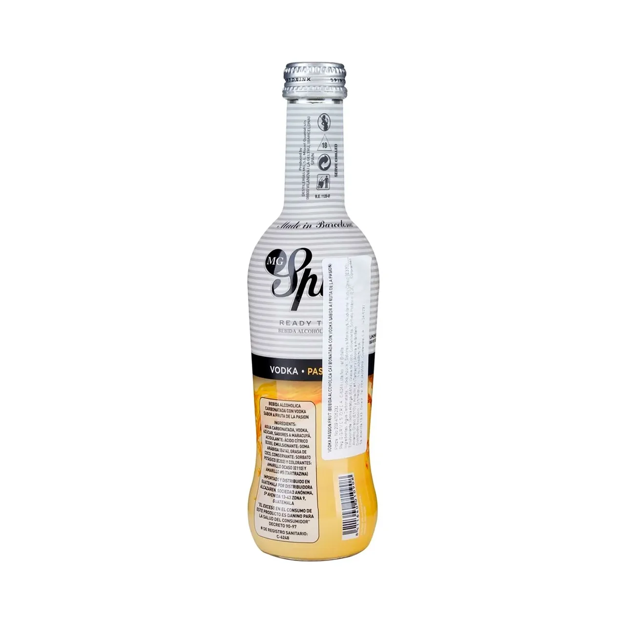 Vodka blanco con un toque de fruta de la pasión botella 27.5 cl.