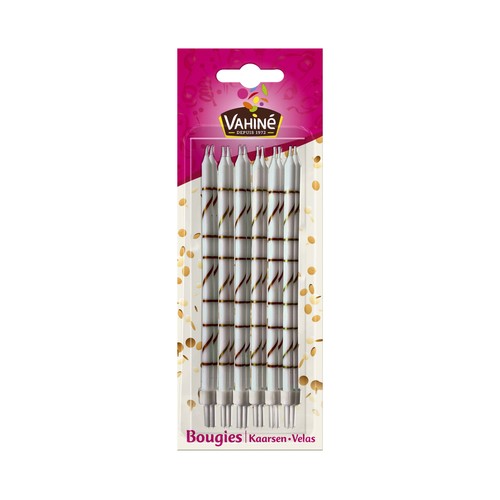 VAHINÉ Velas pequeñas blancas celebraciones VAHINE 27 g.
